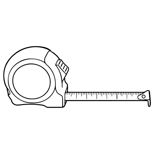 メジャーのイラスト（線画）