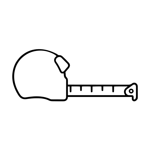 メジャーのイラスト（丸みのあるデフォルメ）