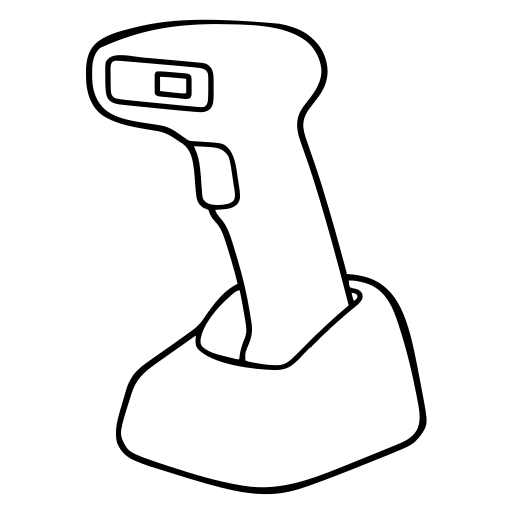 バーコードリーダーのイラスト（シンプル）