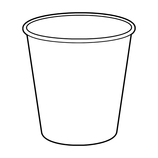 ごみ箱のイラスト（線画）