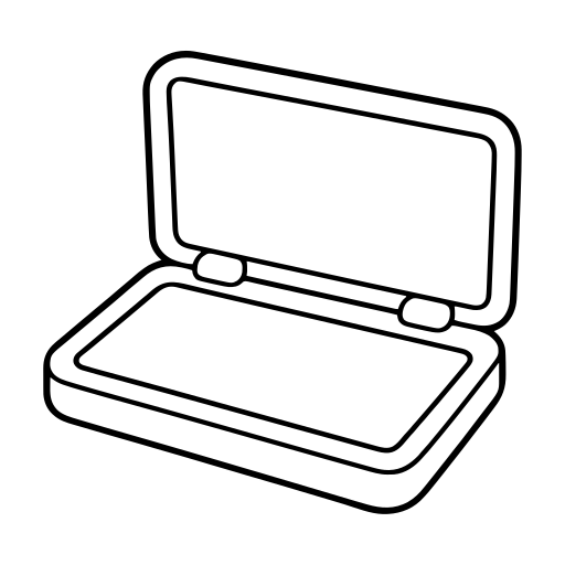 スタンプ台のイラスト（丸みのあるデフォルメ）