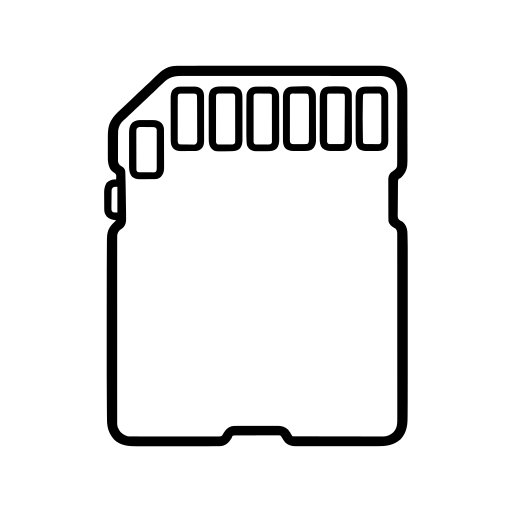SDカードのイラスト（丸みのあるデフォルメ）