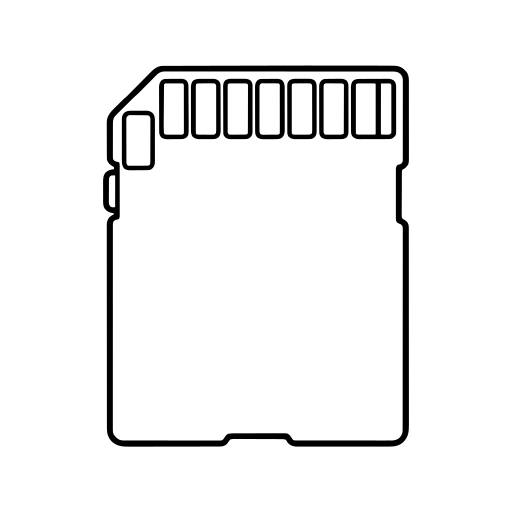 SDカードのイラスト（シンプル）