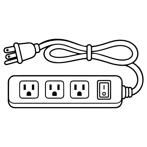 電源タップのイラスト（シンプル）