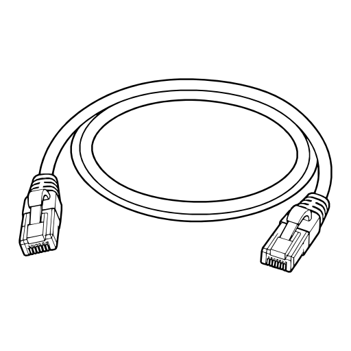 LANケーブルのイラスト（線画）
