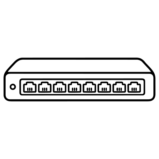 Network switch illustration (Rounded style)