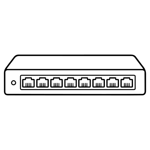 Network switch illustration (Simple style)
