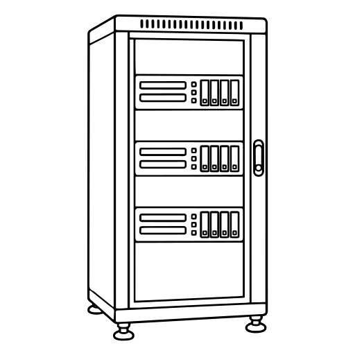 Server rack illustration (Simple style)