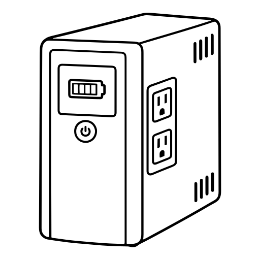 Uninterruptible power supply illustration (Simple style)