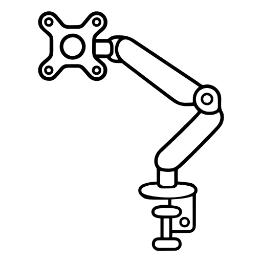 Monitor arm illustration (Rounded style)