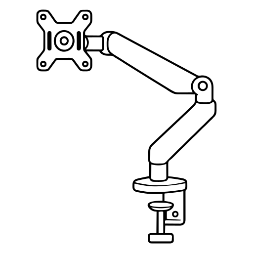 Monitor arm illustration (Simple style)