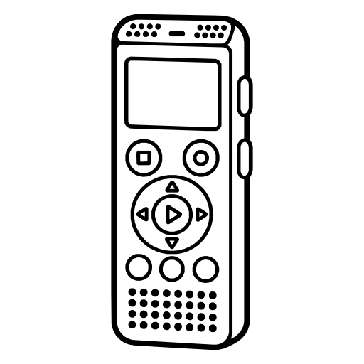 ICレコーダーのイラスト（丸みのあるデフォルメ）