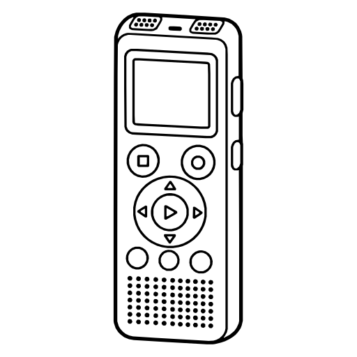 ICレコーダーのイラスト（シンプル）