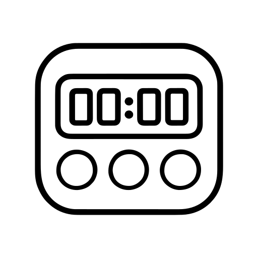 Digital timer illustration (Rounded style)