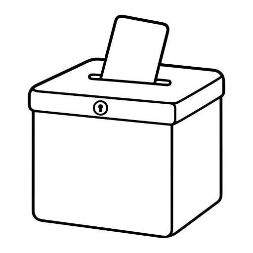 Ballot box illustration (Simple style)