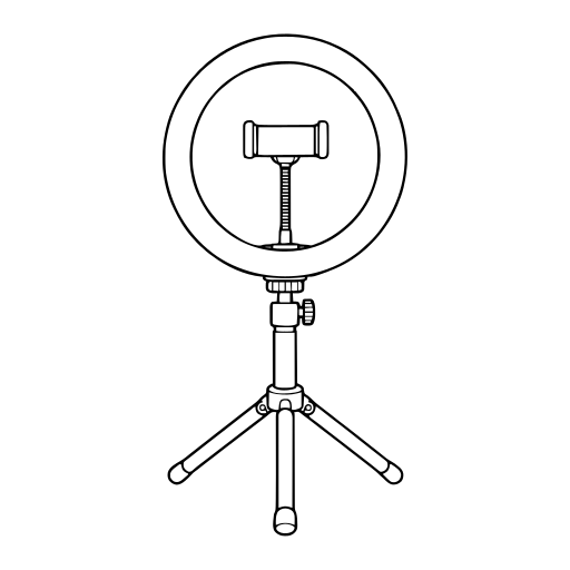 Ring light illustration (Line style)