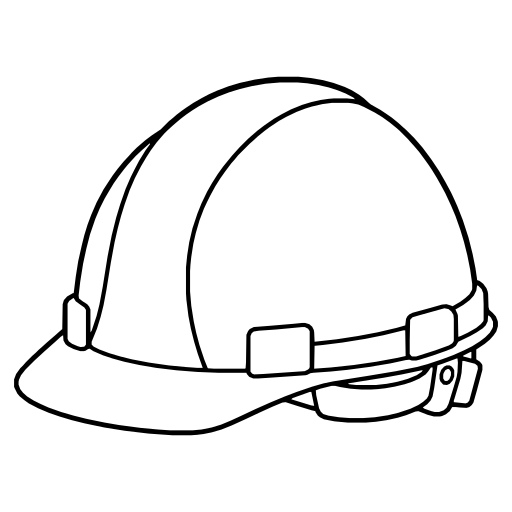 作業用ヘルメットのイラスト（シンプル）