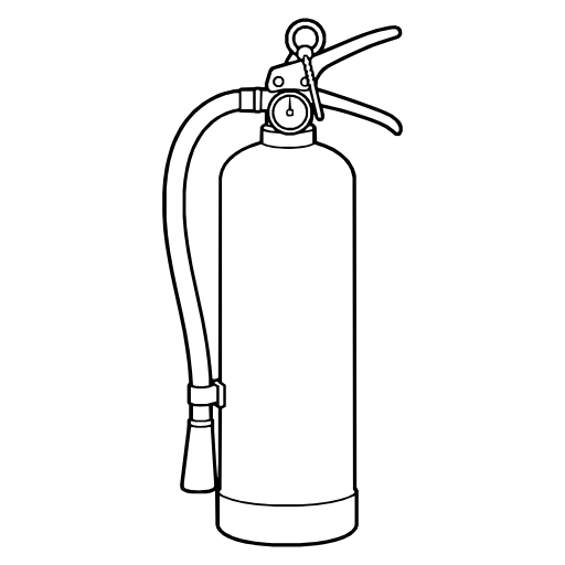 消火器のイラスト（線画）