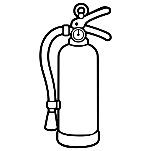 消火器のイラスト（丸みのあるデフォルメ）