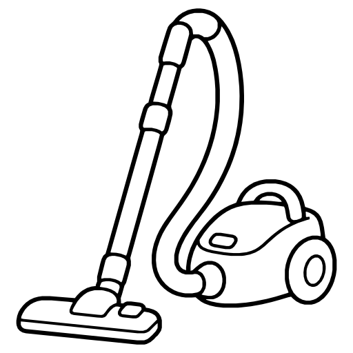 掃除機のイラスト（丸みのあるデフォルメ）