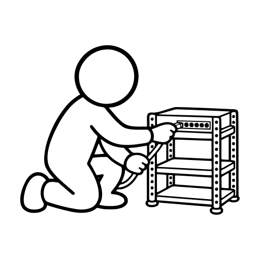 Connecting an Ethernet cable illustration (Rounded style)
