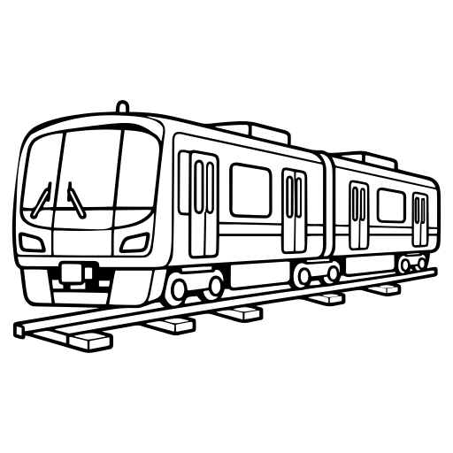 電車のイラスト（シンプル）