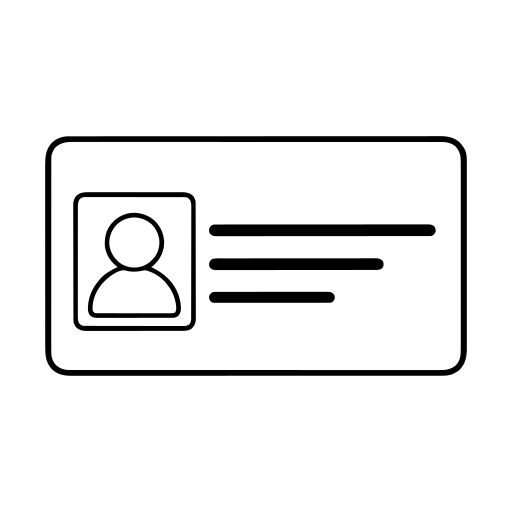 汎用の会員証カードのイラスト（線画）
