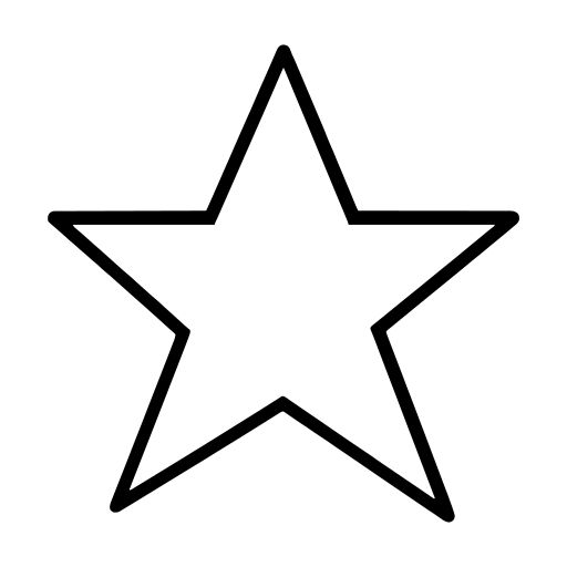 星の記号のイラスト（丸みのあるデフォルメ）